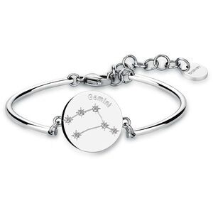 Silver Gemini Zodiac Bracelet with Swarovski crystals